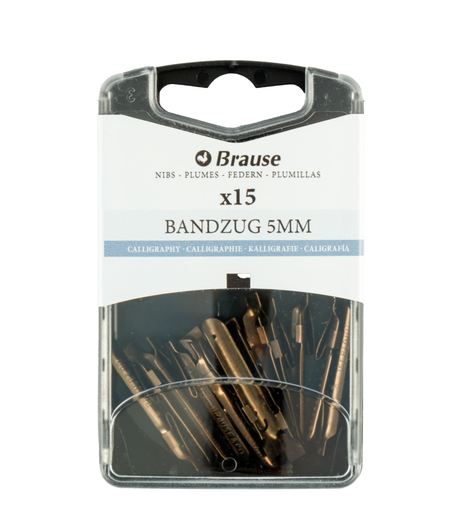 Plumes de calligraphie pour porte-plume – Boite 15 Plumes Bandzug 5mm