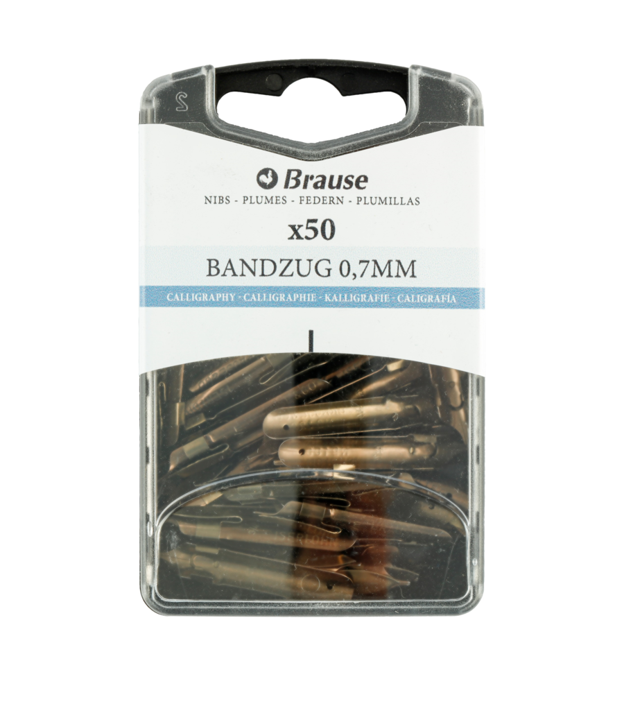 Plumes de calligraphie pour porte-plume – Boite de 50 plumes Bandzug 0,7 mm