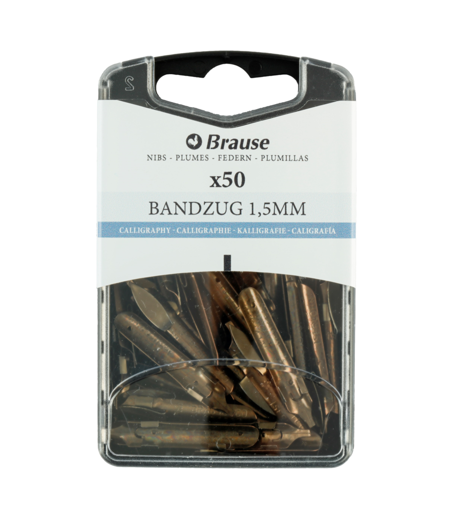 Calligraphy nibs for pen stands – Box of 50 nibs Bandzug 1.5 mm