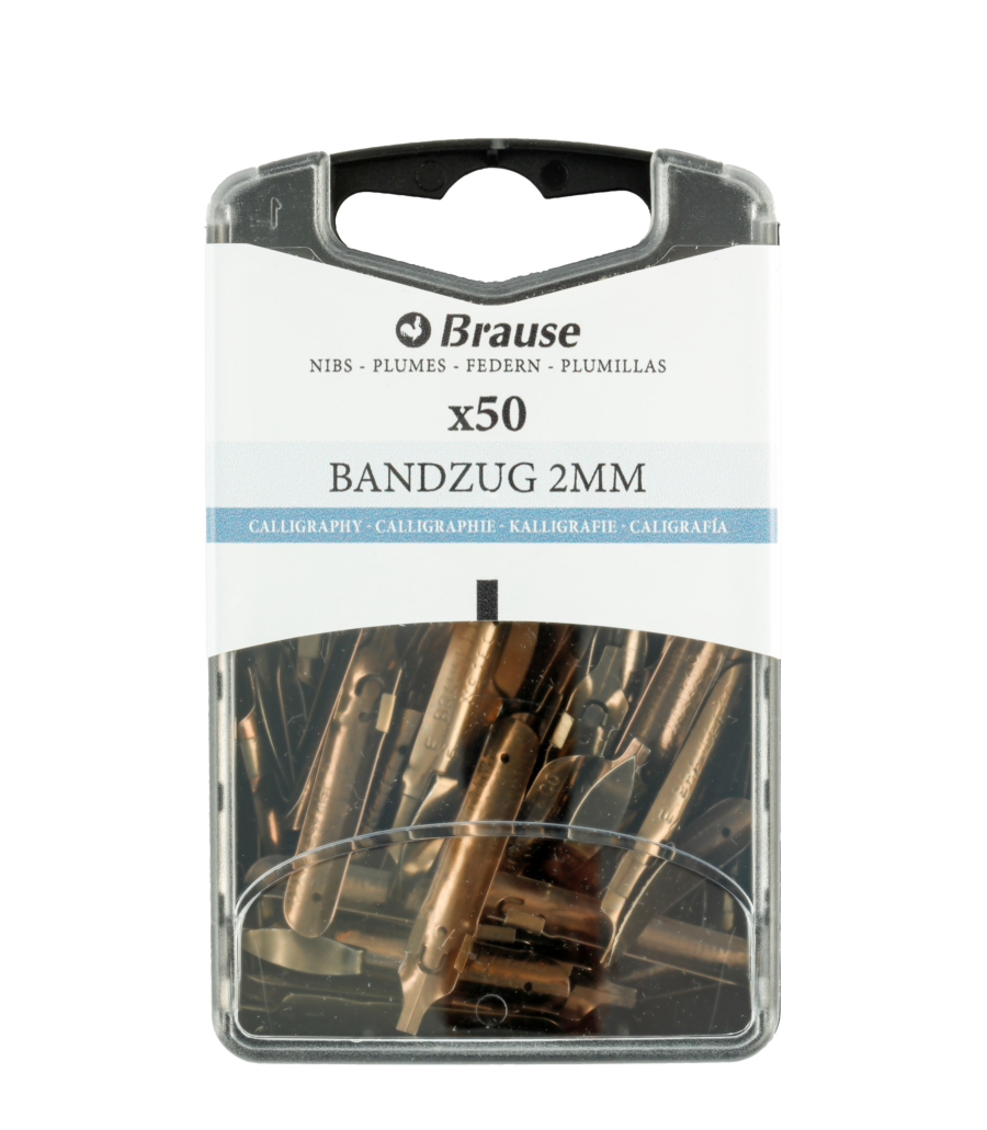 Calligraphy nibs for pen stands – Box of 50 nibs Bandzug 2 mm