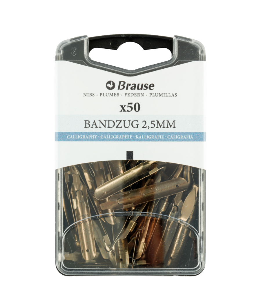 Calligraphy nibs for pen stands – Box of 50 nibs Bandzug 2.5 mm