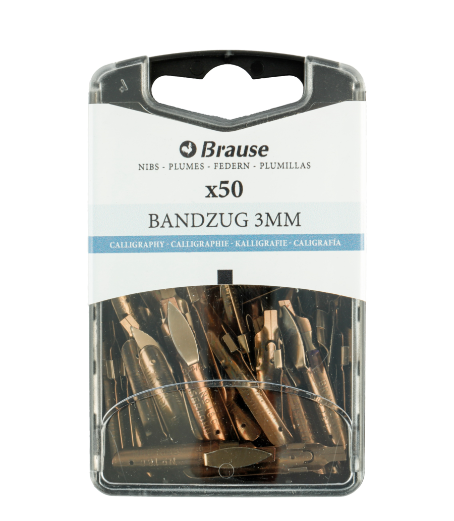 Plumes de calligraphie pour porte-plume – Boite de 50 plumes Bandzug 3 mm