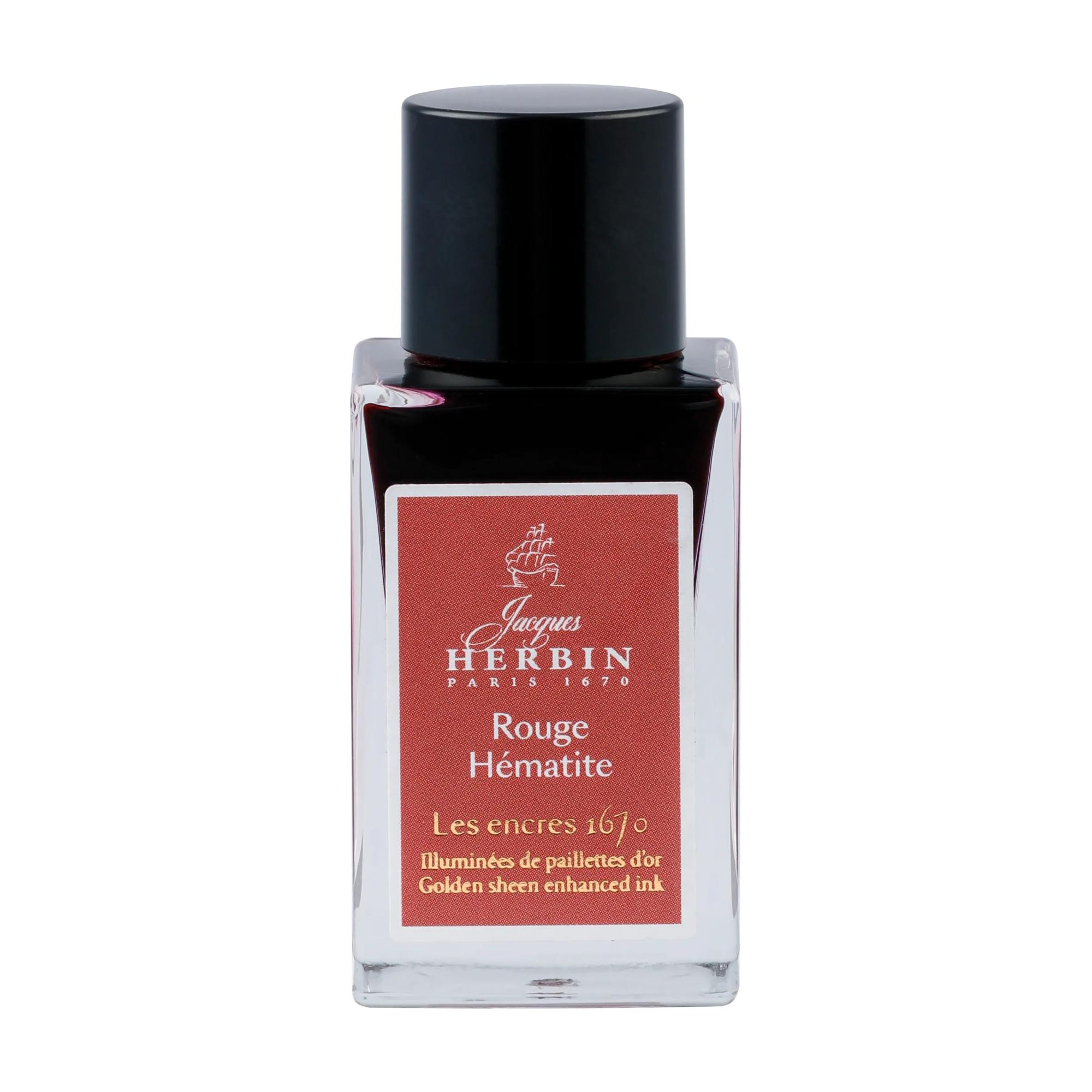 Gold glitter ink 1670, Hematite red